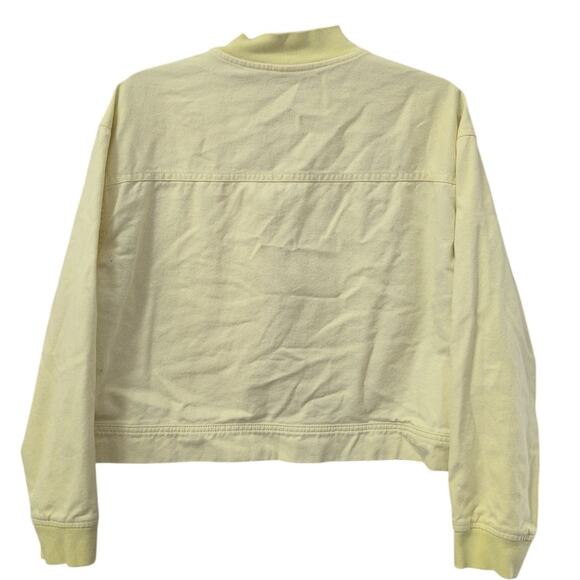 Nicole Miller Lime Green Cropped Jean Jacket Size Medium - Picture 2 of 4